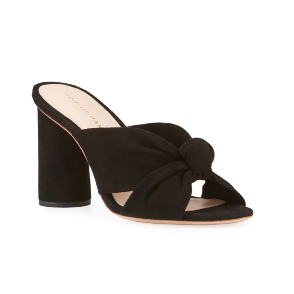Loeffler Randall Coco Knotted Suede Block Heels